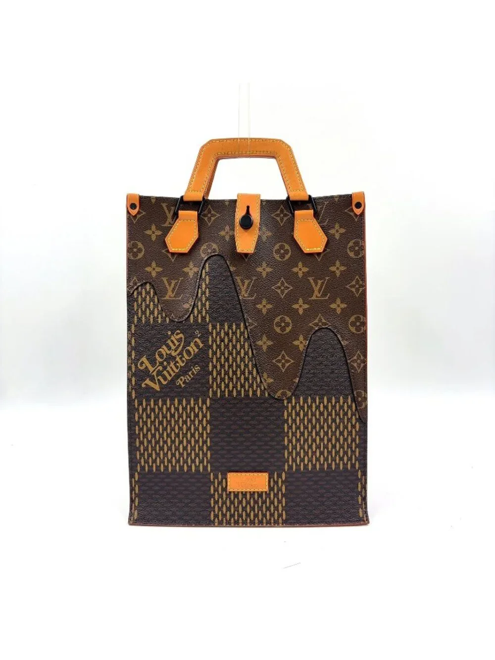 Louis Vuitton Mini Tote Damier Ebene Giant LV Squared Shoulder Bag Leather